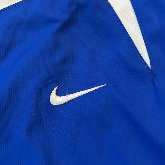 NikeFit Storm Blank Team Windbreaker Track Jacket Royal Blue/White Zip Up Large - Picture 8 of 10